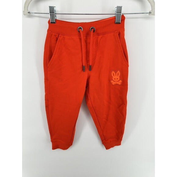 Psycho Bunny Kids' Cleveland Sweatpants Orange Size 4 - Picture 1 of 3